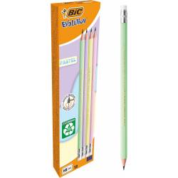 BIC Evolution Crayons Graphite Pastel avec pointe gomme HB