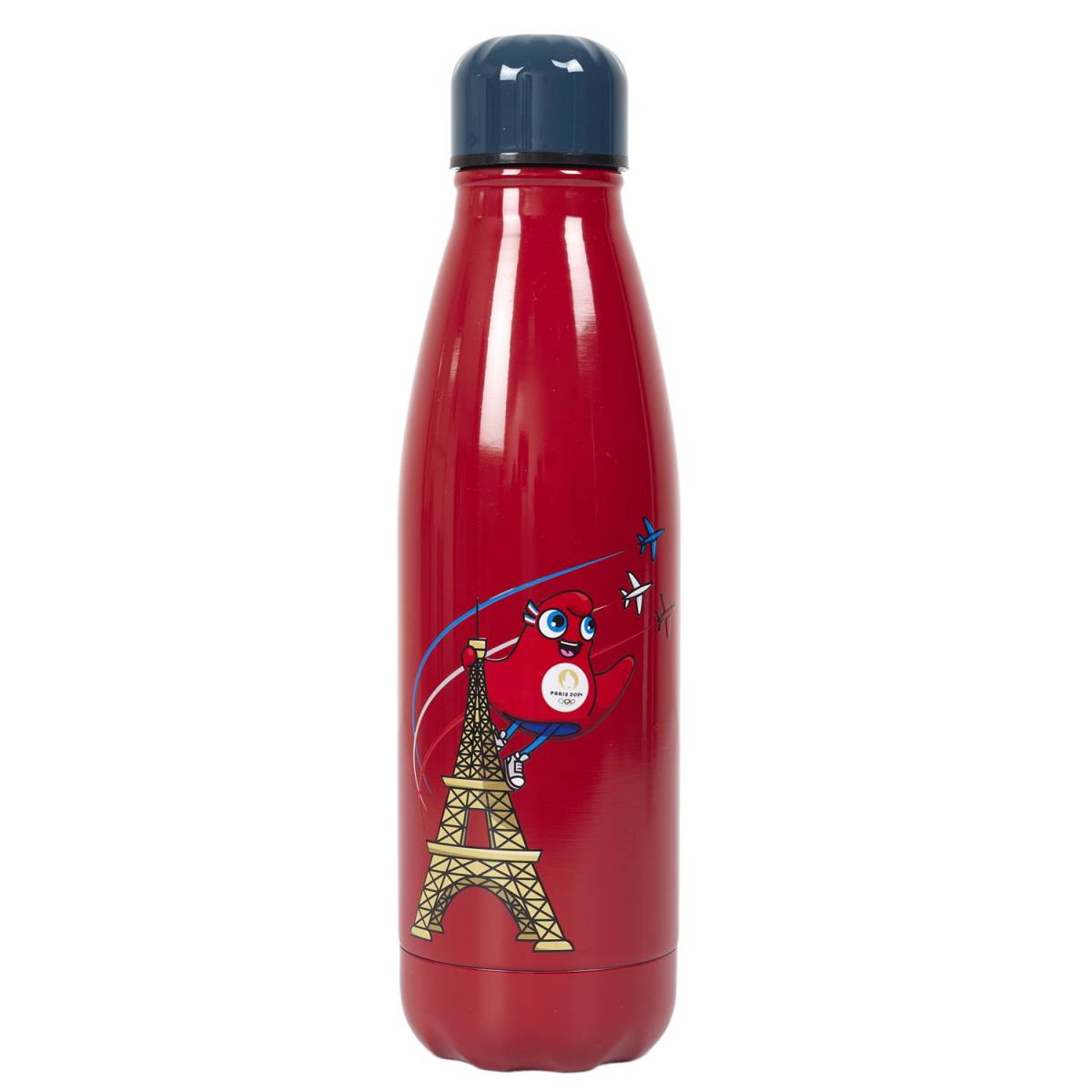 Bouteille isotherme mascotte Tour Eiffel PARIS 2024 50 CL ROUGE