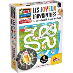 Lisciani - MONTESSORI Joyeux Labyrinthes - Jeu de Labyrinthe et Pré-Écriture -