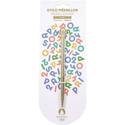 Stylo Médaillon PARIS 2024 Doré ou Argent