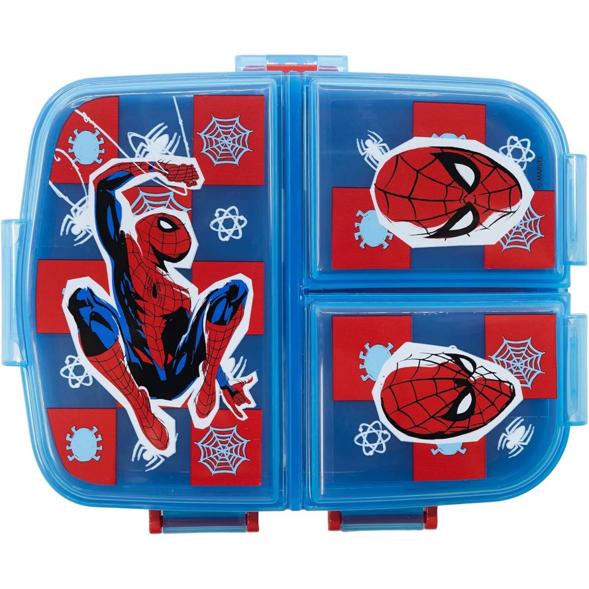 Spiderman: Boîte à lunch avec 3 compartiments séparés supplémentaires - Midnight Flyer