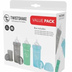 Pack Twistshake 3 biberons 260 ml