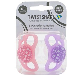 Sucette Bébé Twistshake Rose/Violet x2