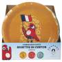 Assiette carton jetable Mascotte paralympique PARIS 2024 23 cm X6