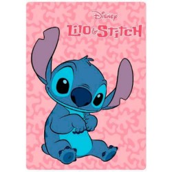 Plaid Polaire Stitch Disney 100x140 cm Rose