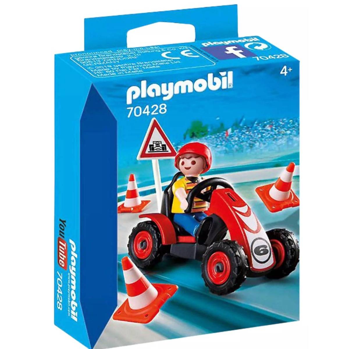 Playmobil, Boy With Racing Cart