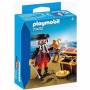 Playmobil Pirate barbe Grise avec coffre au trésor