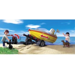 Playmobil, Family Van With Boat and Trailer