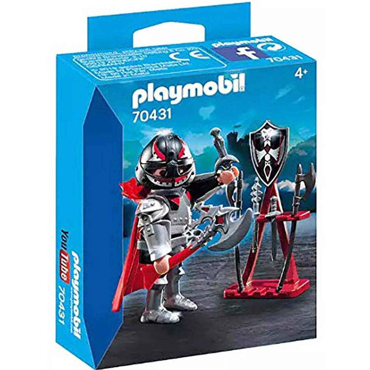 Playmobil Chevalier et son râtelier d'armes