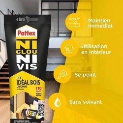 Pattex Ni Clou Ni Vis Fix Idéal Bois tube 52 gr