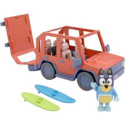 Bluey 4x4 de la famille Heeler Voiture avec figurine Bandit incluse