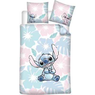 Housse de couette Lilo et Stitch Fleur Tropical Pastel 140 x 200 cm