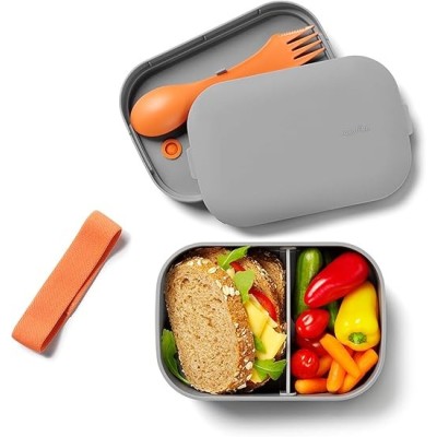 Boite à déjeuner avec couvert Lunchbox Royal VKB grise 1L