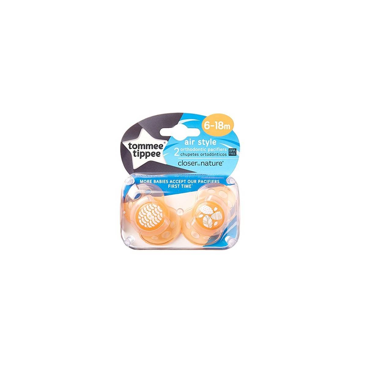 Tommee Tippee - Lot de 2 Sucettes Air Style - 6/18 mois