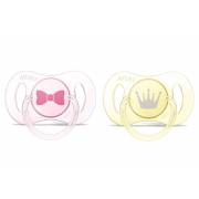 Philips Avent - Lot de 2 Sucettes Mini Fille en Silicone - 0-2 mois