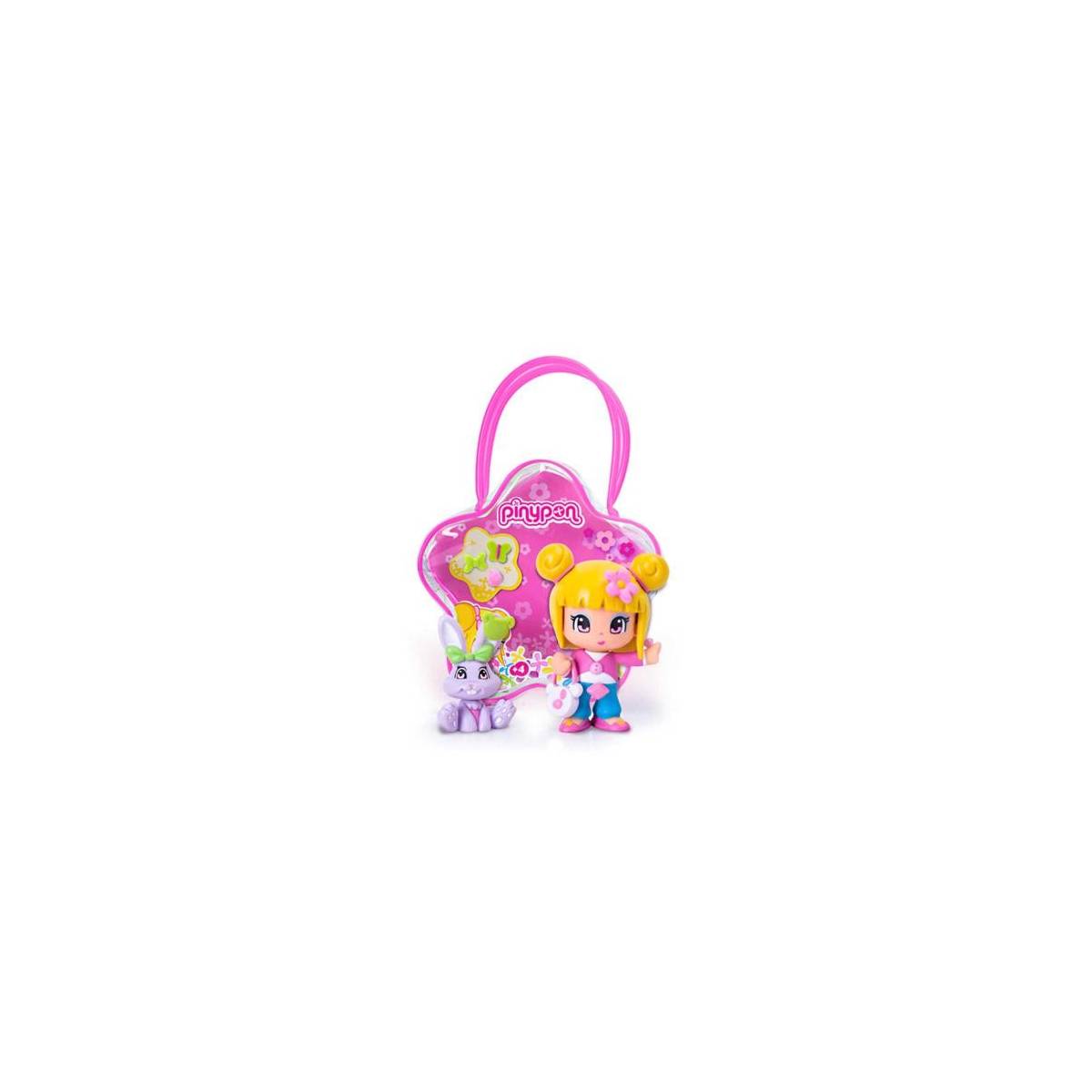 Famosa Pinypon - Sac Rose et Figurine + Lapin