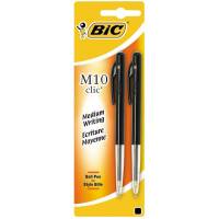 BIC - Lot de 2 Stylos Bille M10 Clic - Noir