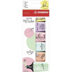 STABILO BOSS MINI - Lot de 6 Mini Surligneurs - Pastel Love